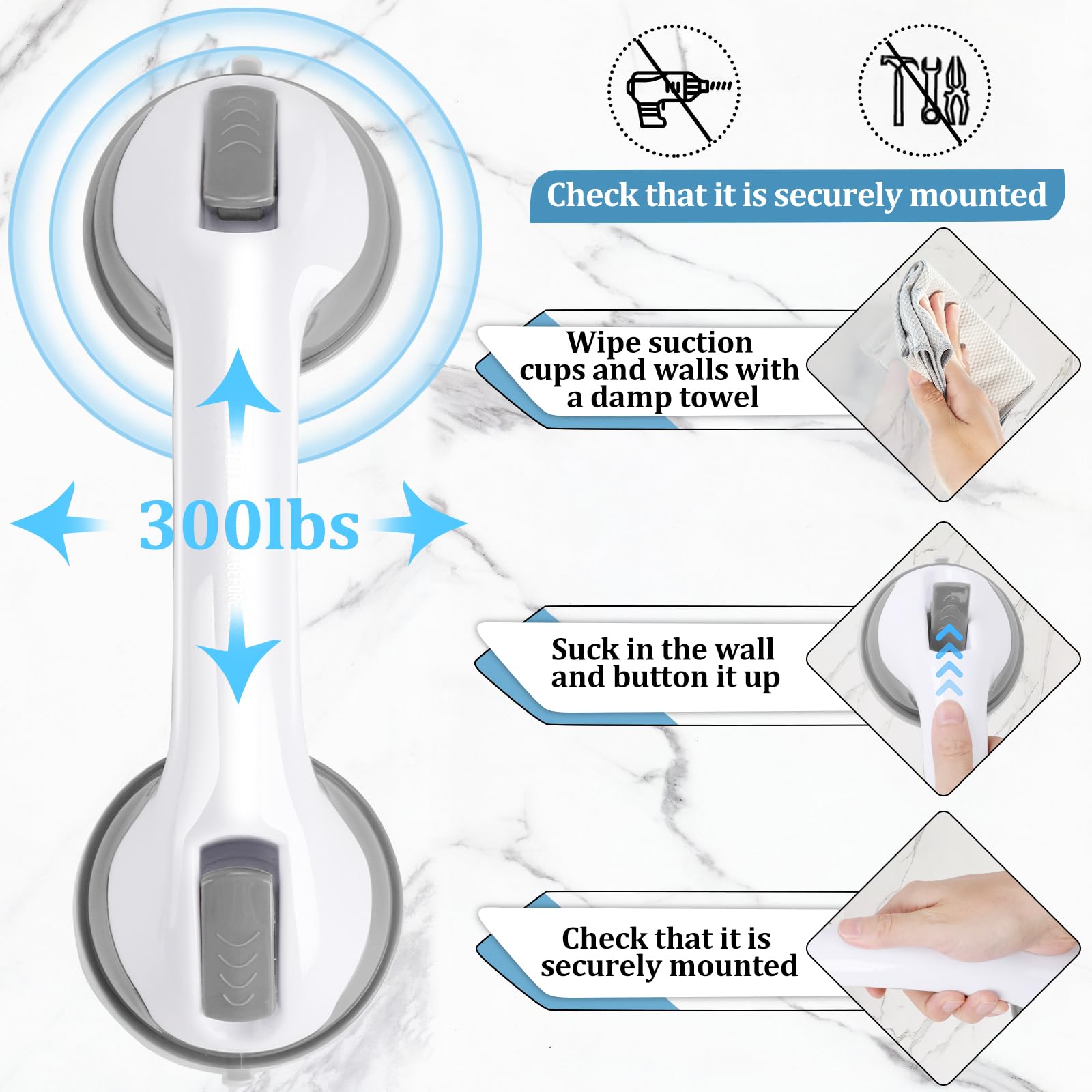 Swiss Support Handle for Bathtubs and Showers for Elderly