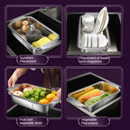 Stainless Steel Expandable Sink Colander Basket