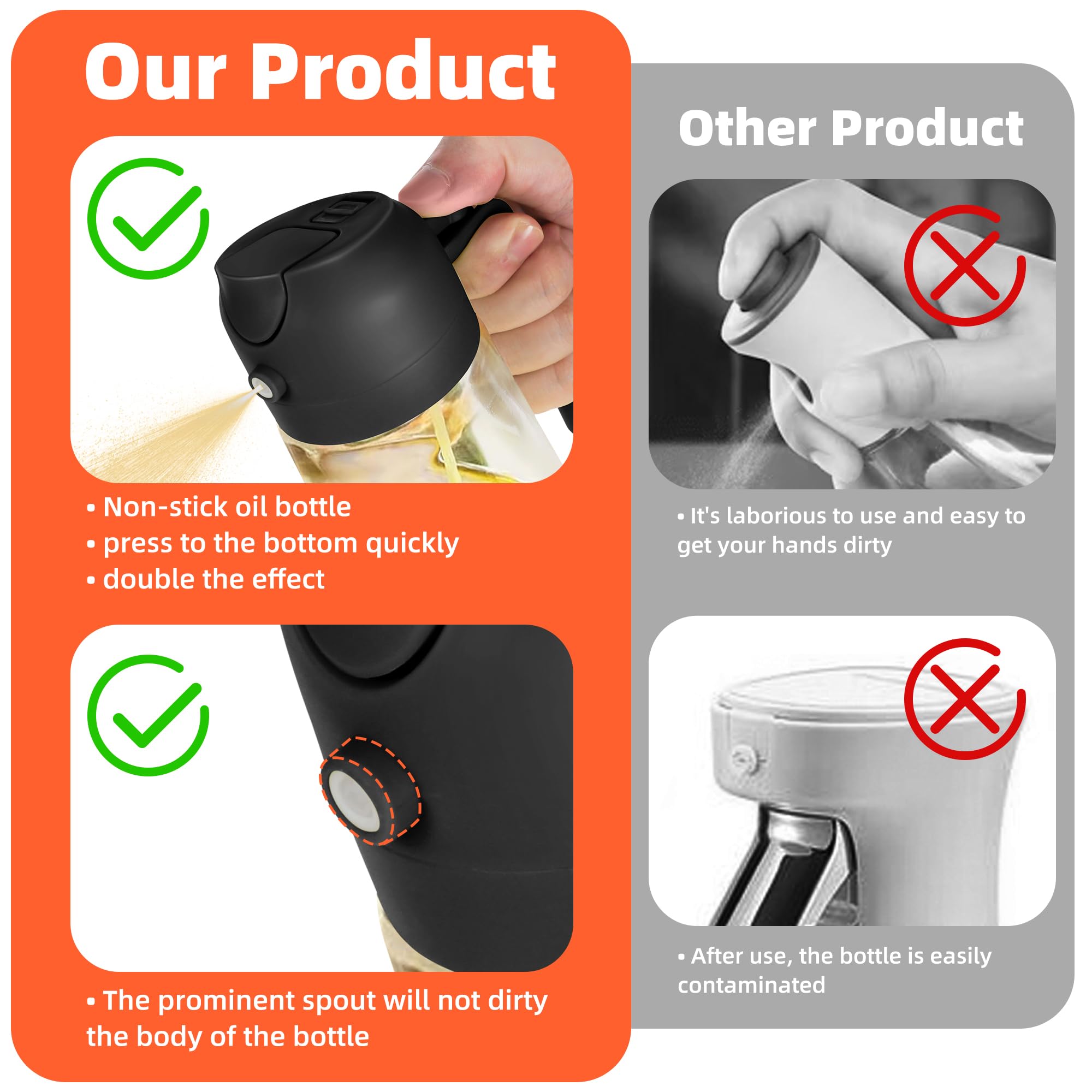 Multifunctional 2-in-1 Oil Pourer and Sprayer