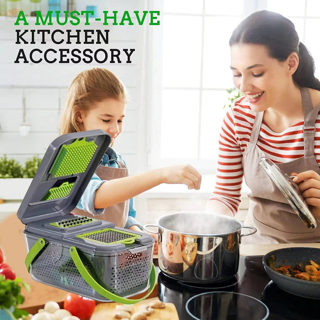 Multifunctional 22-in-1 Vegetable Chopper Adjustable Slicer Cutter
