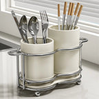 Stainless Steel Utensil Holder with Drain Tray