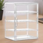 Clear 4-Tier Acrylic Bakery Display Case Bread Storage Box