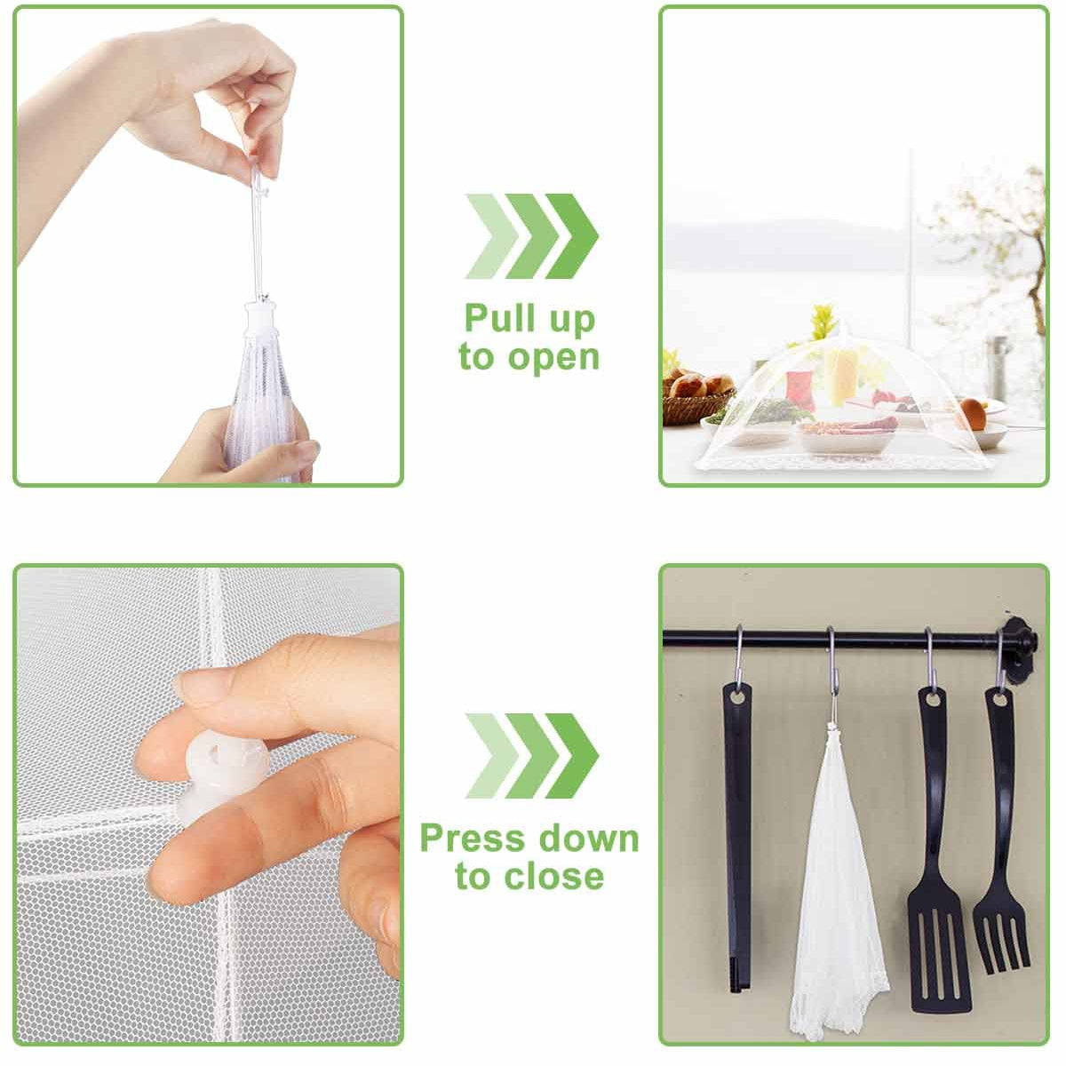 Large Food Cover. 6 Pack Mesh Food Tent