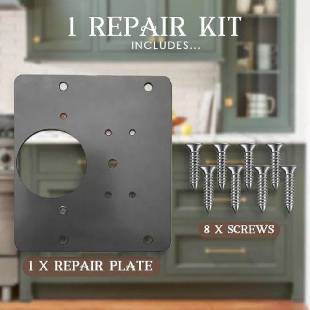 Hinge Repair Kit. Upgraded Cabinet Hinge Repair Plate Kit