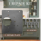 Hinge Repair Kit. Upgraded Cabinet Hinge Repair Plate Kit