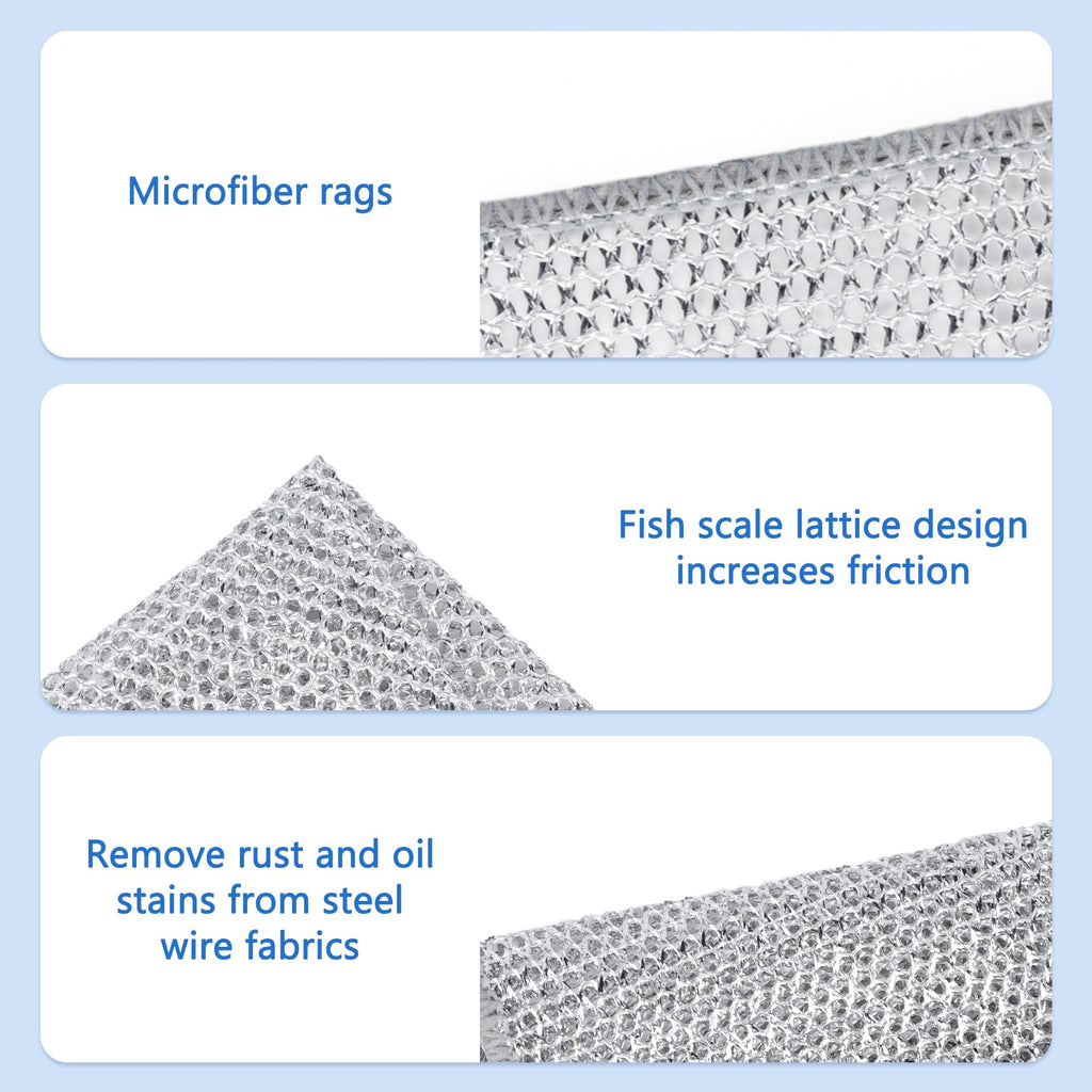 Non-Scratch Steel Wool Dishcloth Set (10PCS)
