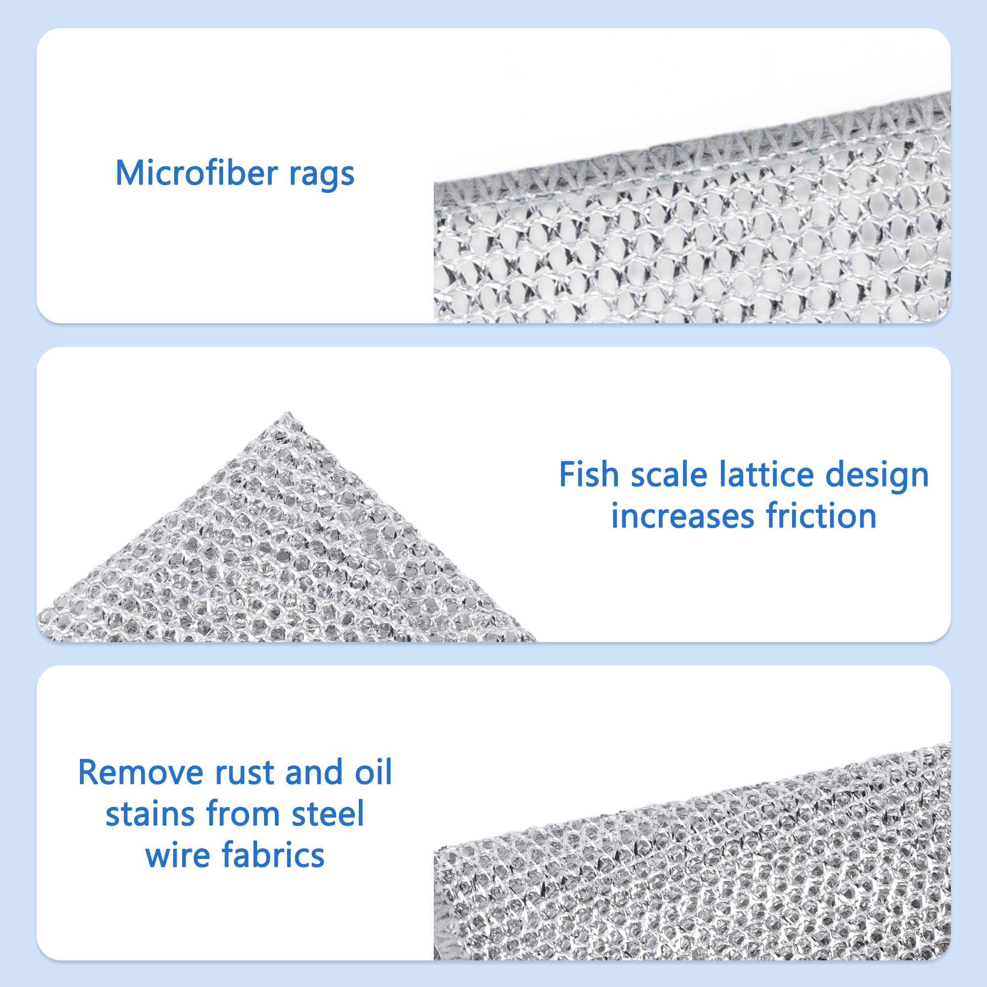 Non-Scratch Steel Wool Dishcloth Set (10PCS)