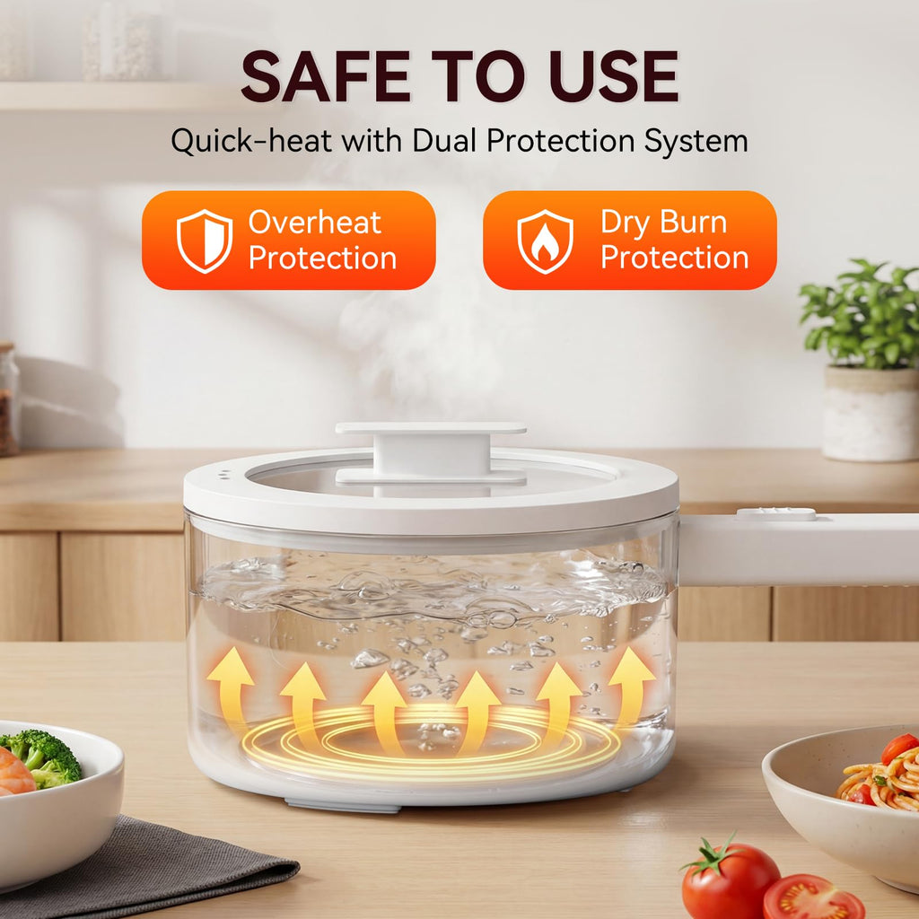 Ceramic Glaze Non-stick Portable Pot. 1.5L Mini Hot Pot