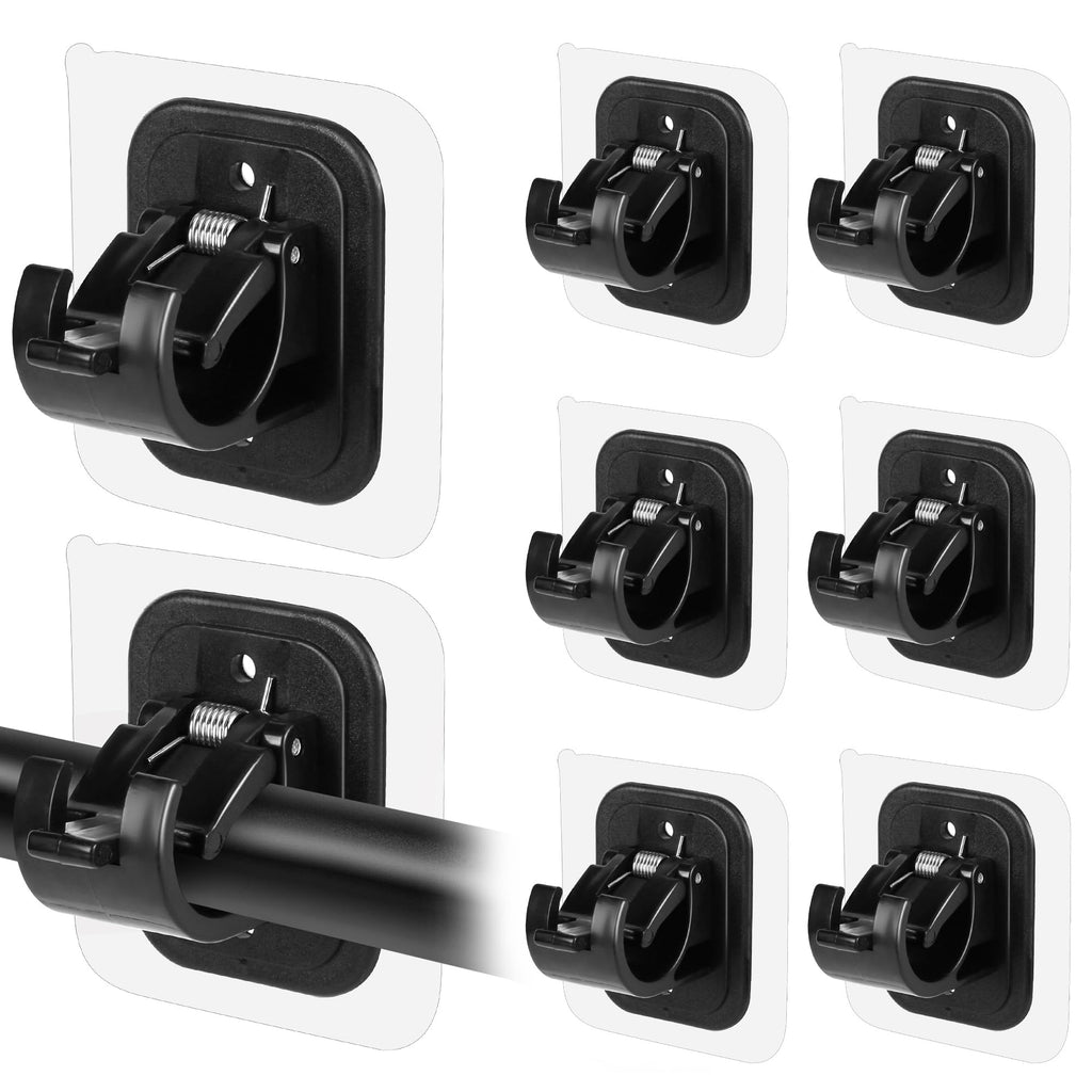 Self Adhesive No Drill Adjustable Curtain Rod Holder Hooks (8PCS)