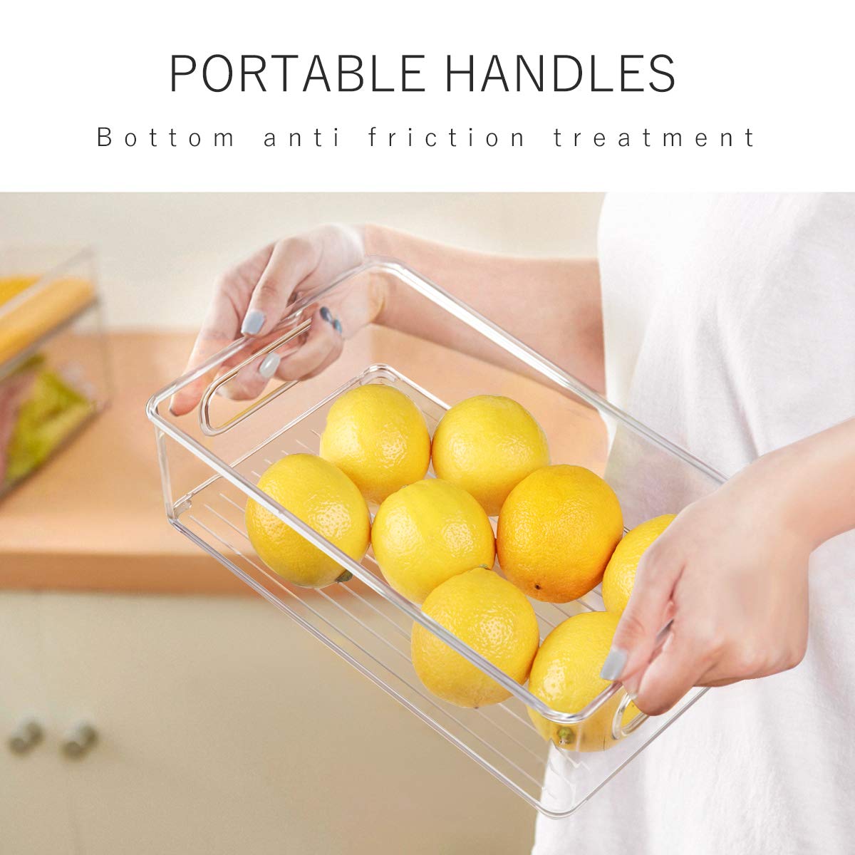 Stackable Refrigerator Organizer Bins (6PCS)