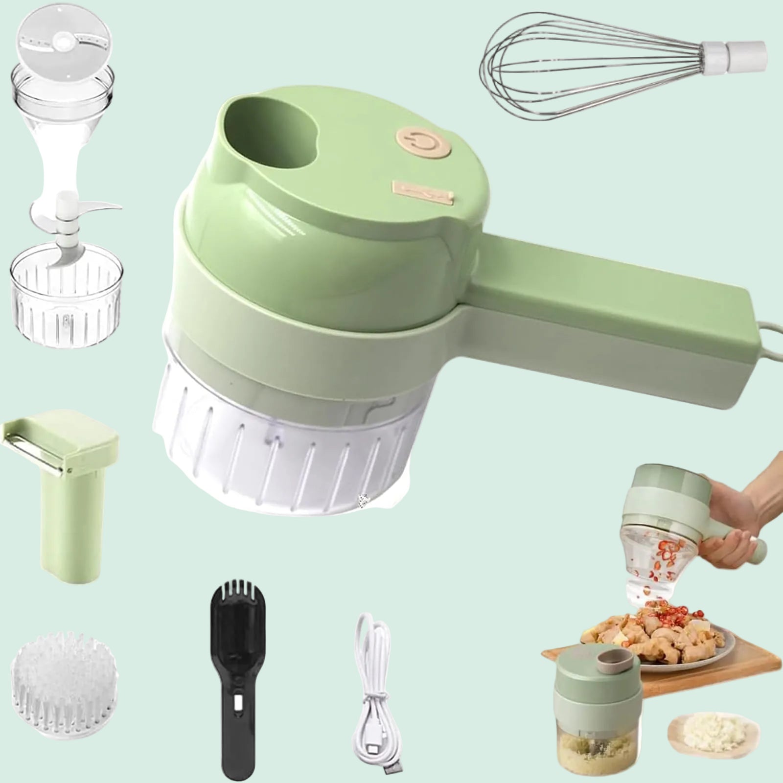 Smart Kitchen Appliances. 5 in 1 Electric Vegetable Chopper