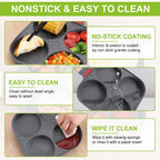 Egg Pan Omelette Pan. 4-Cup Nonstick Egg Frying Pan