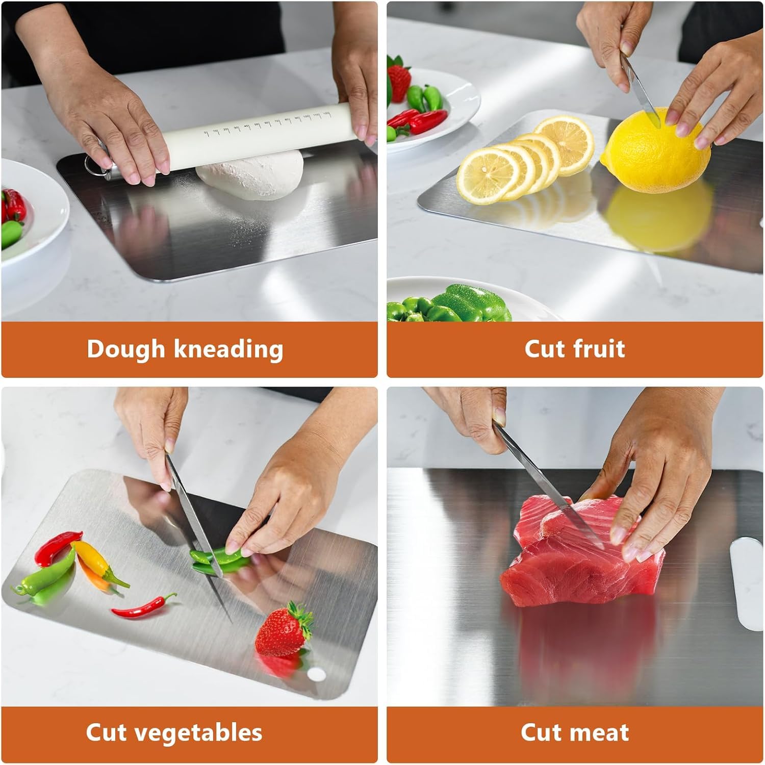 Stainless Steel Cutting Board Set for Kitchen (3PCS)