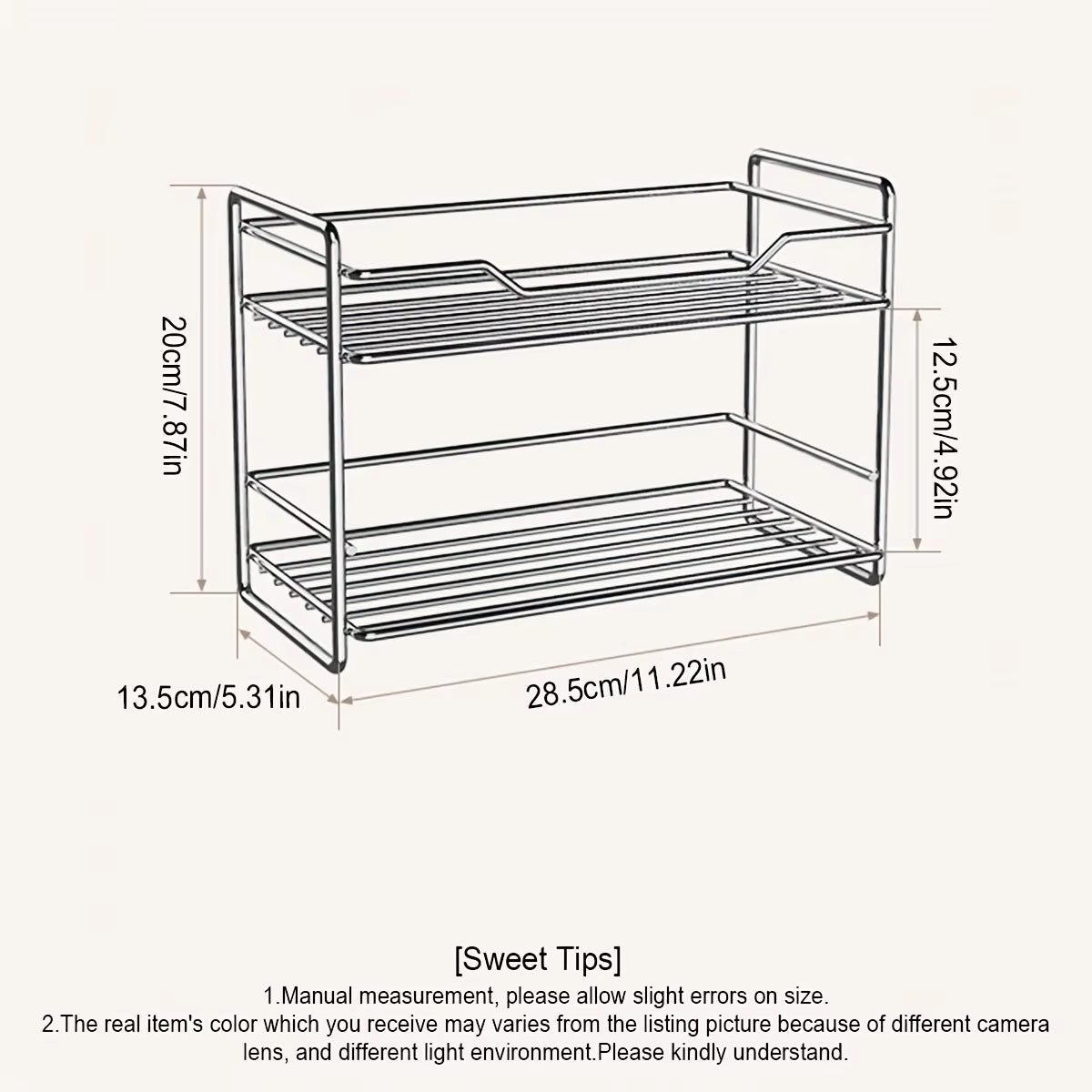 Stainless Steel Kitchen Countertop Spice Rack