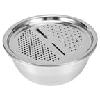 Stainless Steel Salad Bowl with Grater & Strainer