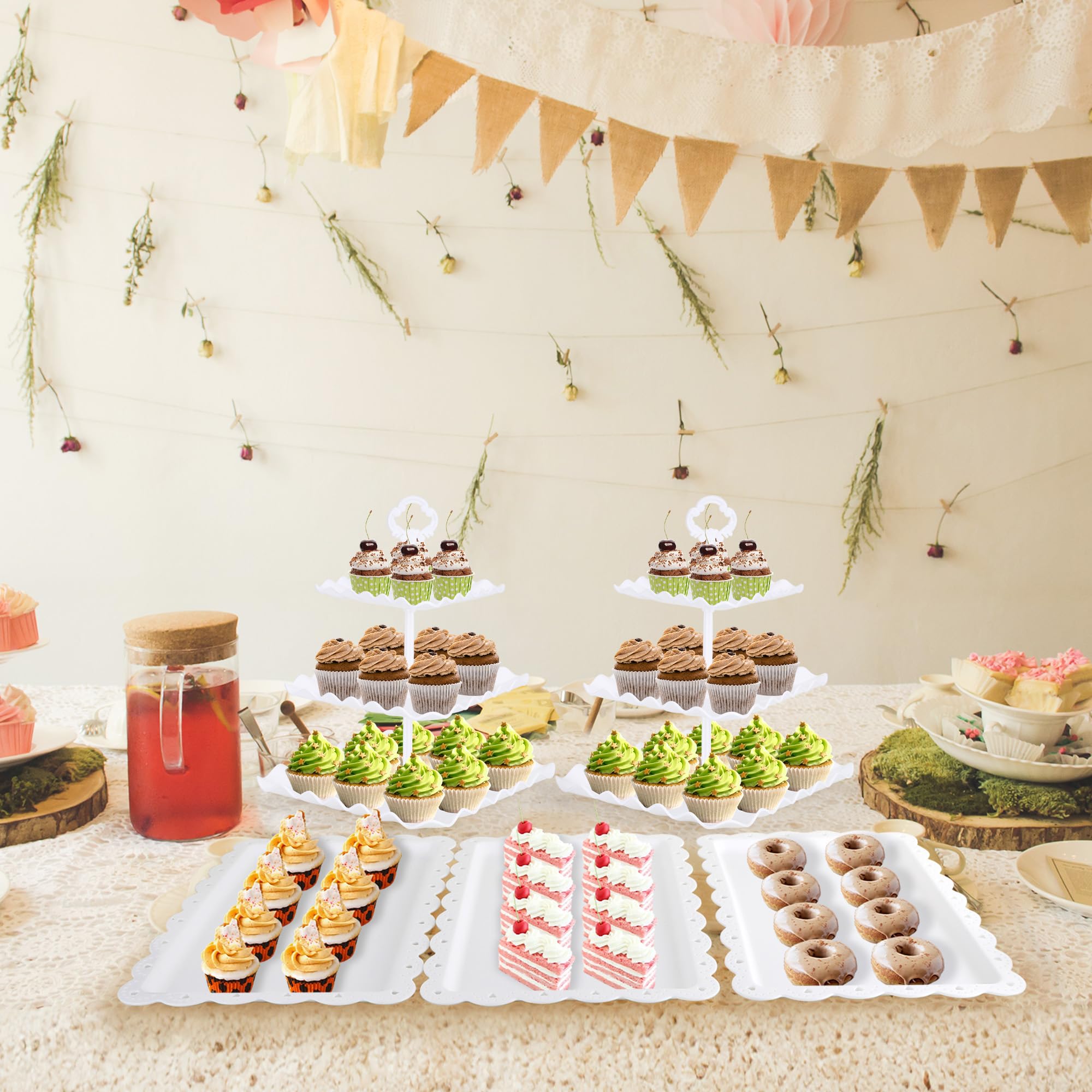 Dessert Table Display & Cupcake Stand Set (6PCS)