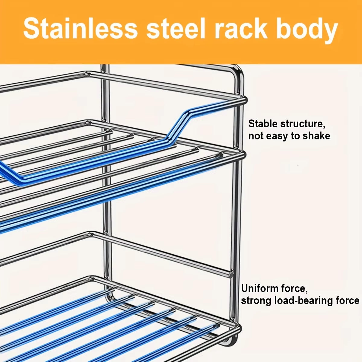 Stainless Steel Kitchen Countertop Spice Rack
