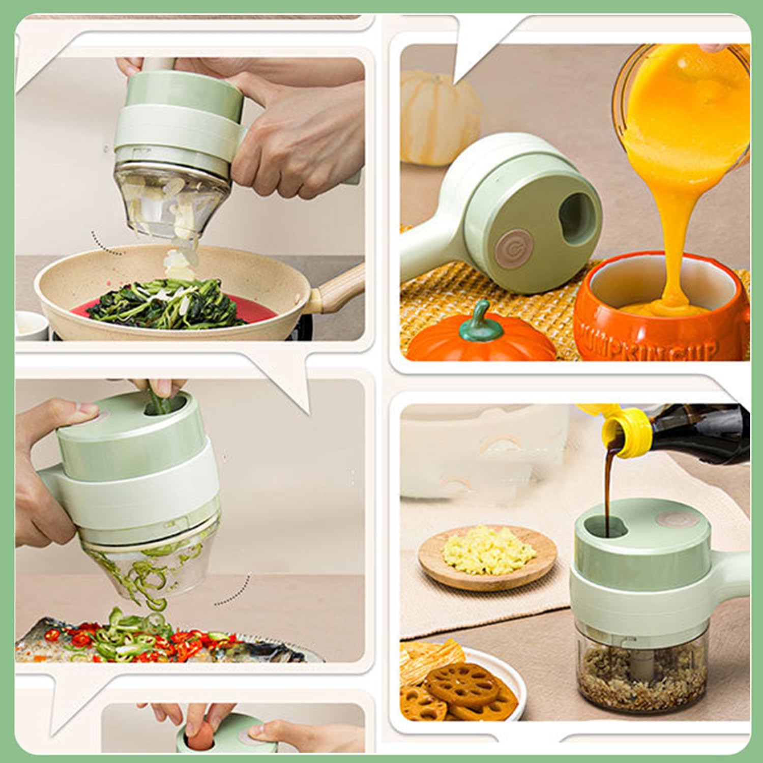 Smart Kitchen Appliances. 5 in 1 Electric Vegetable Chopper