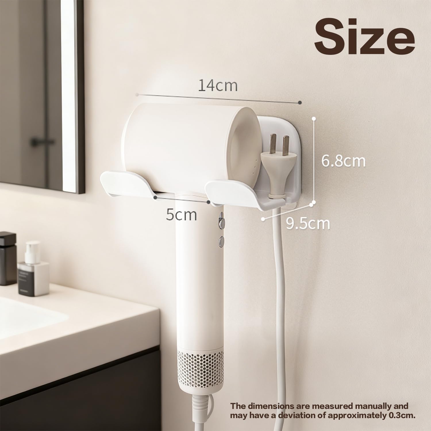 Universal Hair Dryer Holder Wall Mount (2PCS)