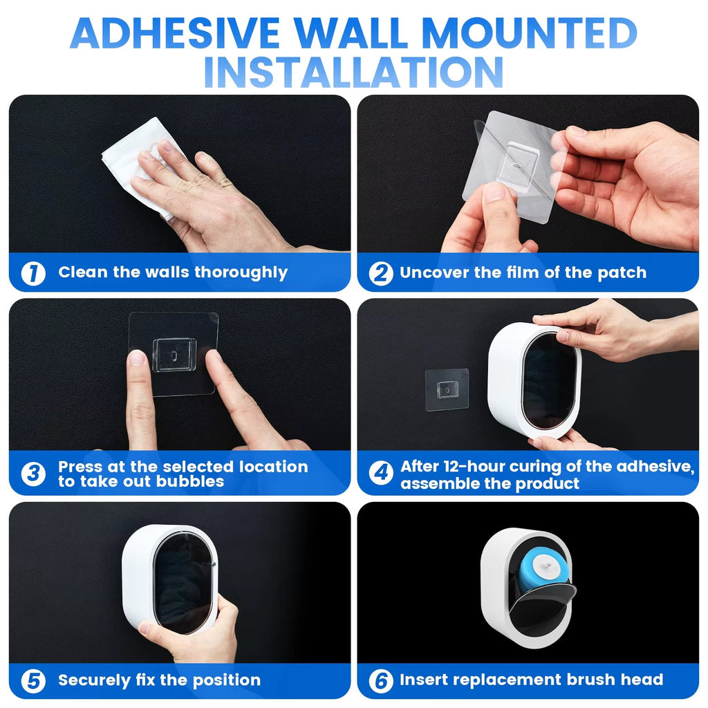 Disposable Toilet Brush Set with Wall Holder