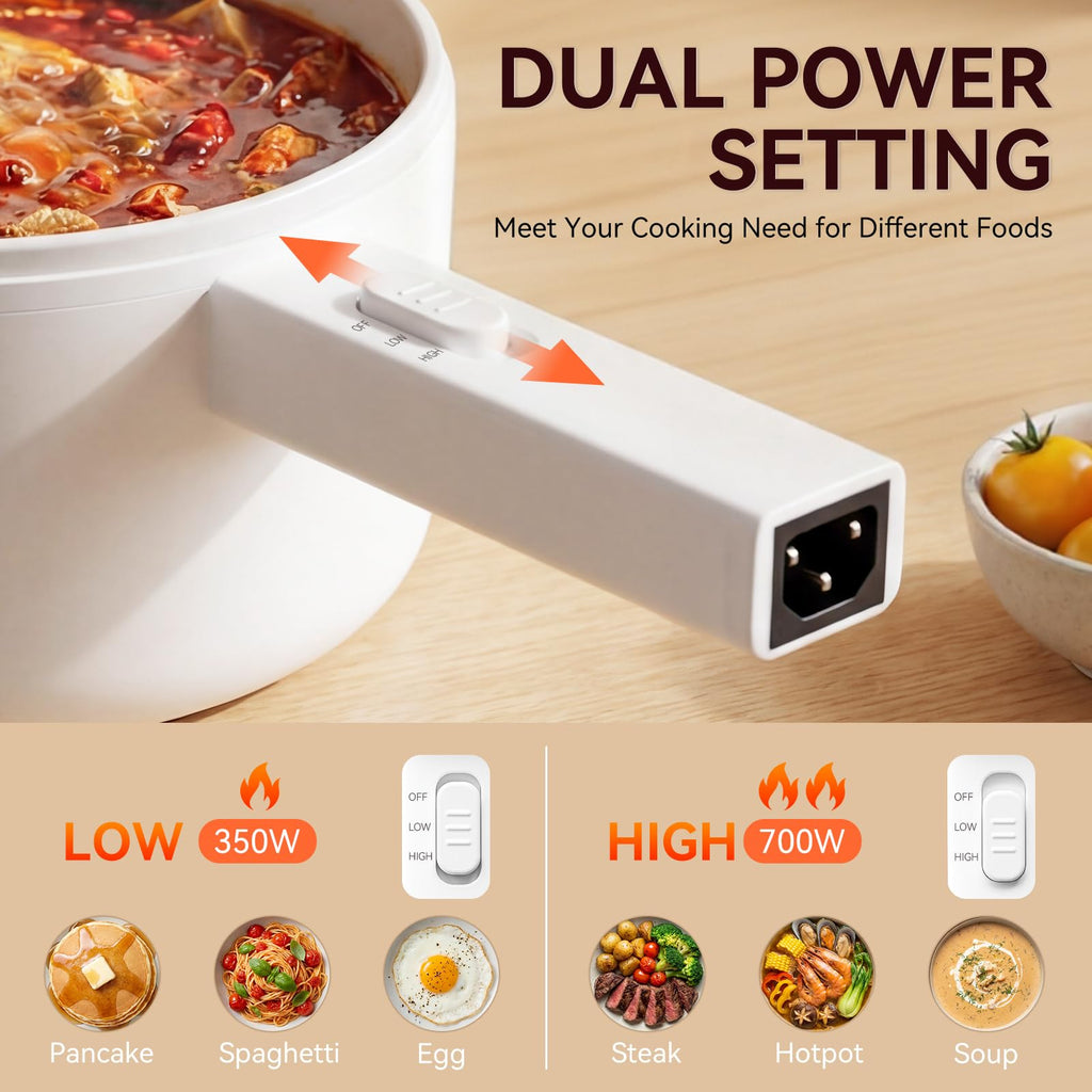 Ceramic Glaze Non-stick Portable Pot. 1.5L Mini Hot Pot