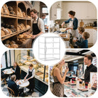 Clear 4-Tier Acrylic Bakery Display Case Bread Storage Box