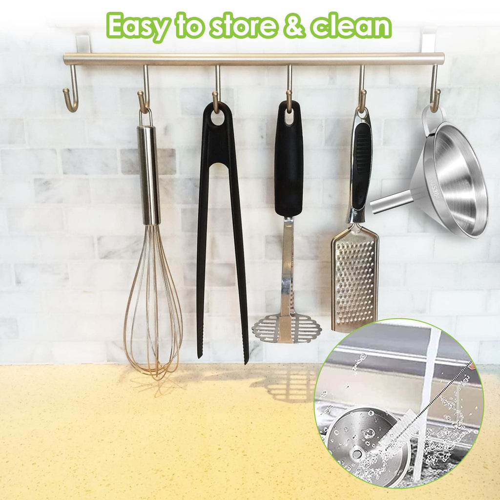 Stainless Steel Kitchen Funnel for Filling Bottles. Transferring Liquid. Oil. Juice. Milk