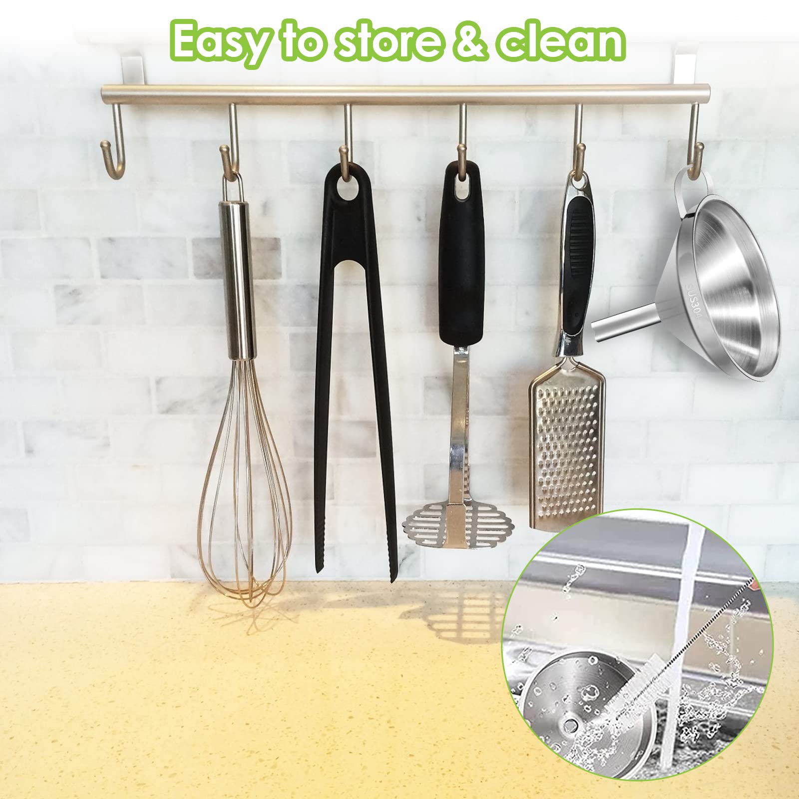 Stainless Steel Kitchen Funnel for Filling Bottles. Transferring Liquid. Oil. Juice. Milk