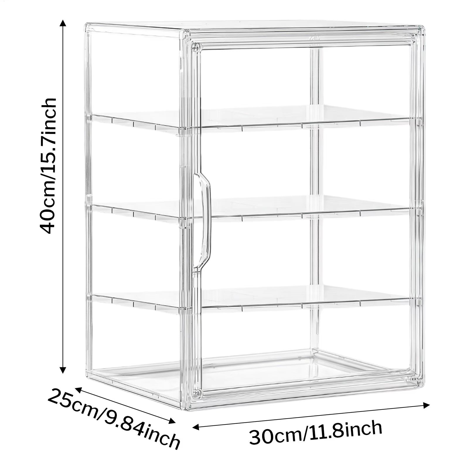 Clear 4-Tier Acrylic Bakery Display Case Bread Storage Box