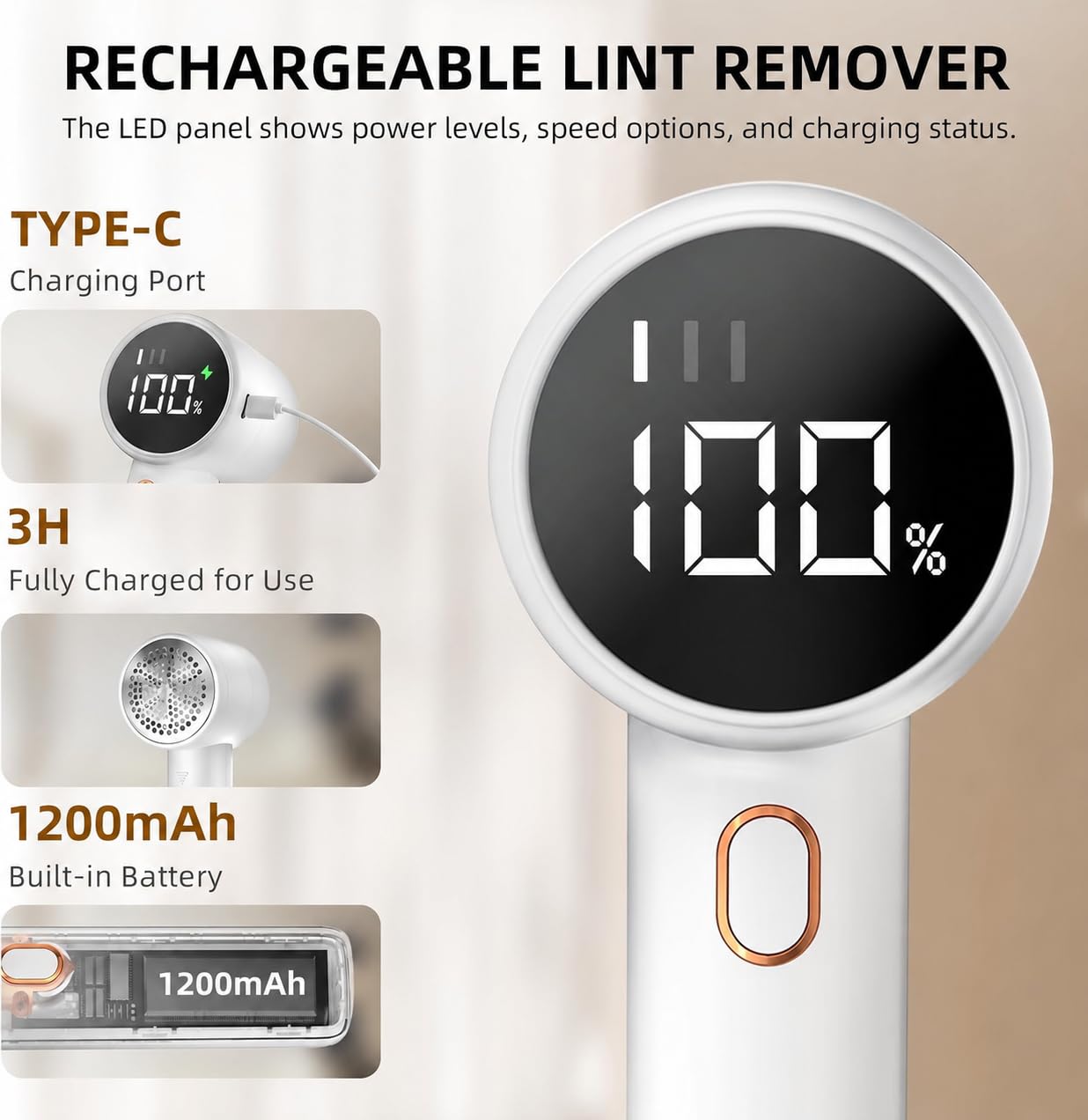Fabric Shaver. Lint Remover Rechargeable