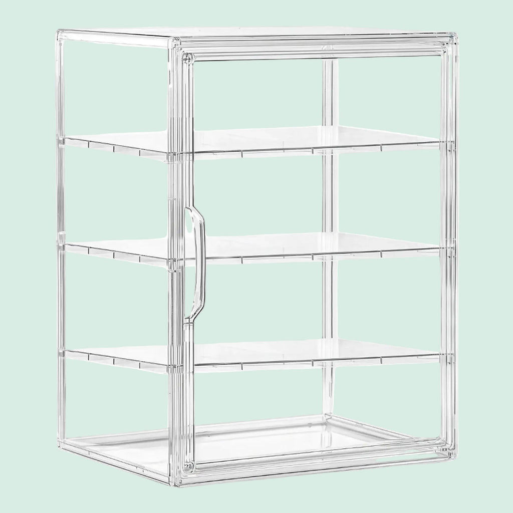 Clear 4-Tier Acrylic Bakery Display Case Bread Storage Box