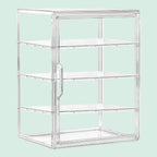 Clear 4-Tier Acrylic Bakery Display Case Bread Storage Box