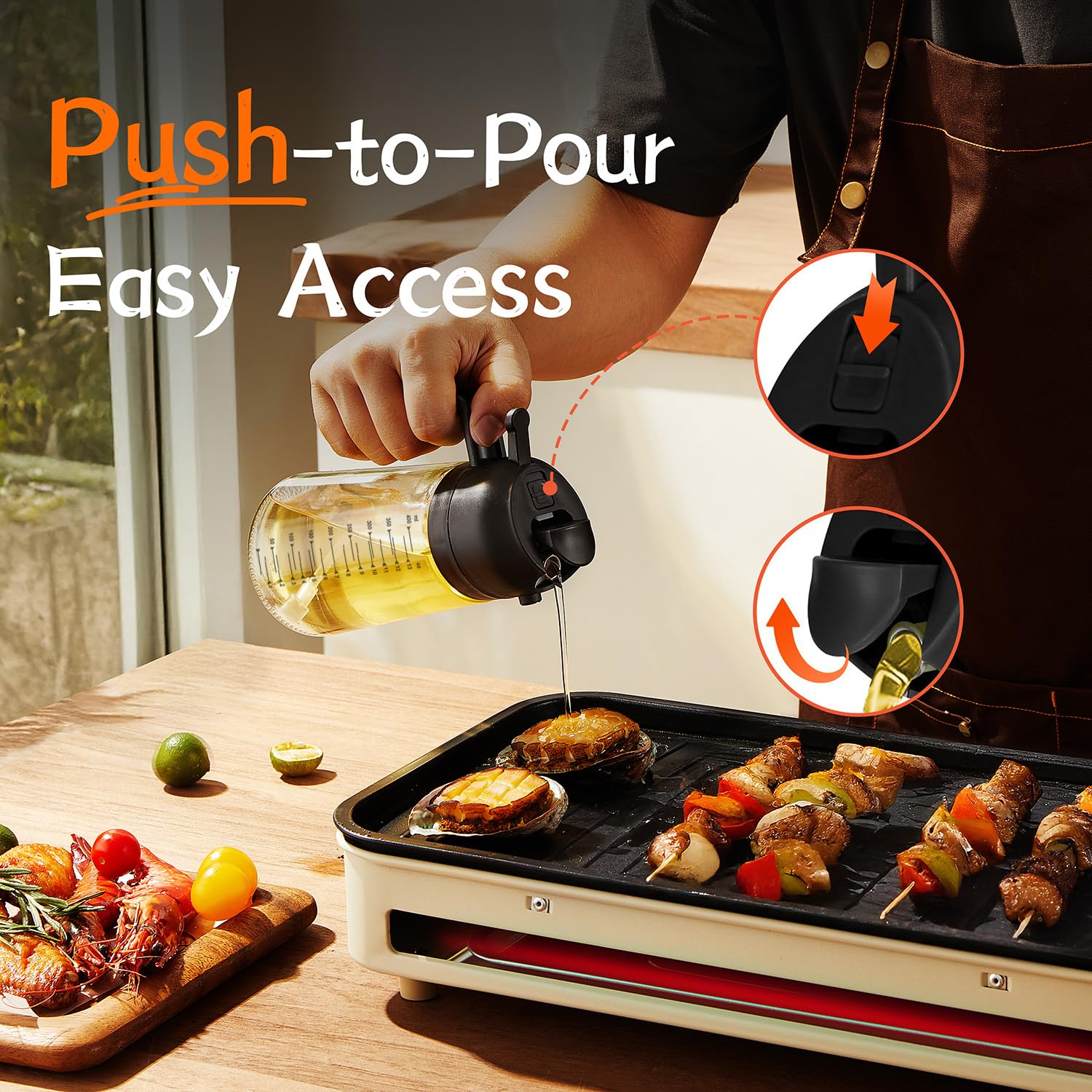 Multifunctional 2-in-1 Oil Pourer and Sprayer