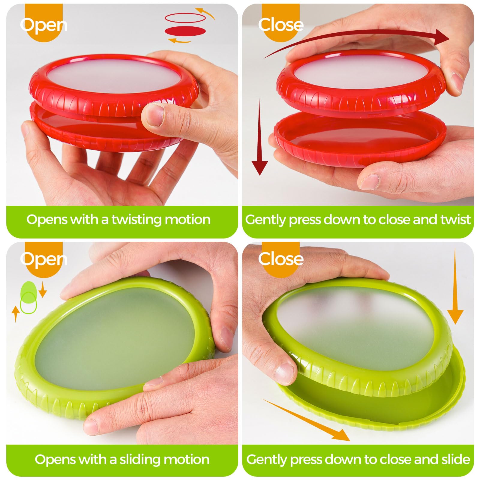 Silicone Fruit Storage Containers Set (4PCS)