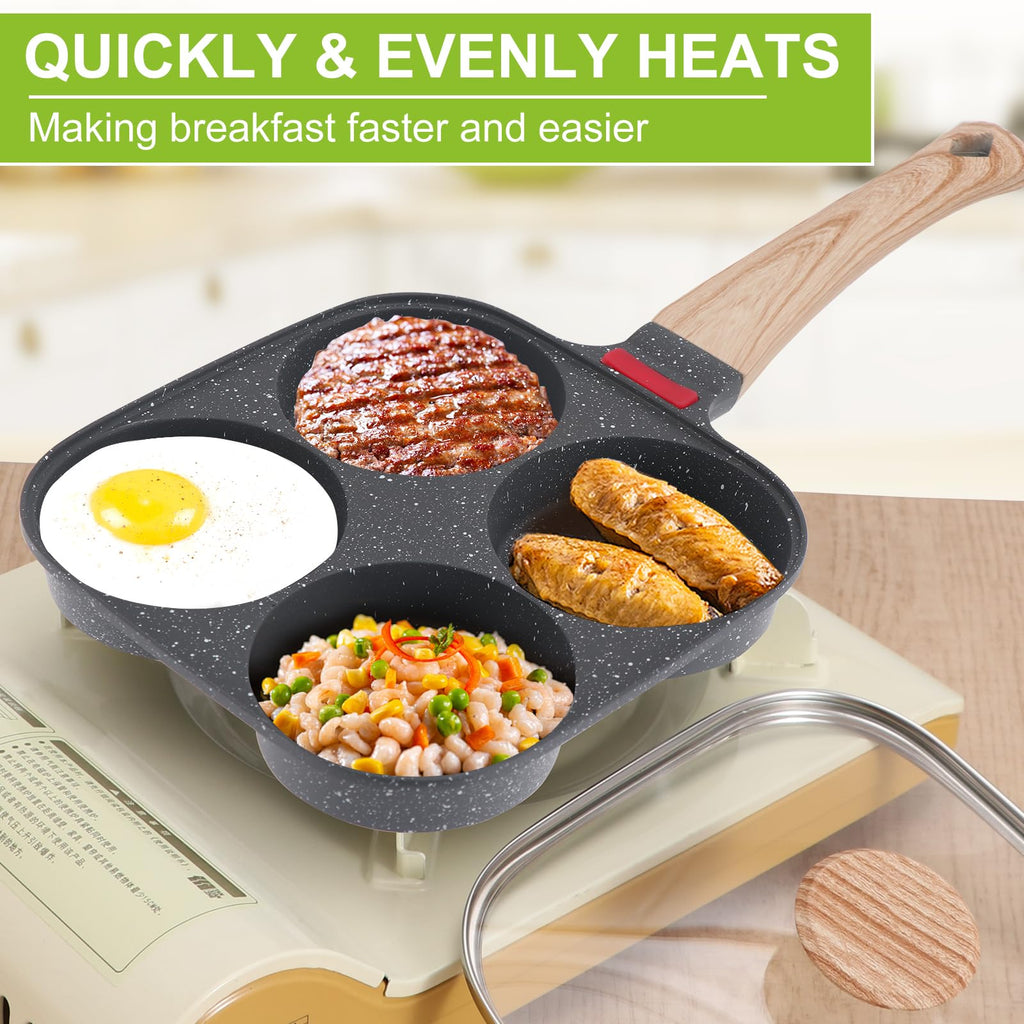 Egg Pan Omelette Pan. 4-Cup Nonstick Egg Frying Pan