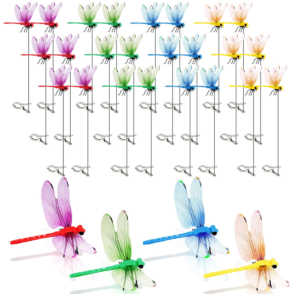 Dragonfly Garden Clips & Stakes (12PCS)