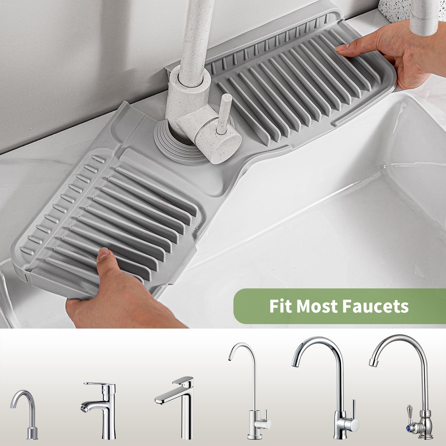 Faucet Mat for Kitchen Sink. Silicone Sink Splash Guard