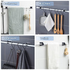 Self Adhesive No Drill Adjustable Curtain Rod Holder Hooks (8PCS)