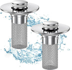 Bathroom Sink Stopper & Hair Catcher (2 Pack)