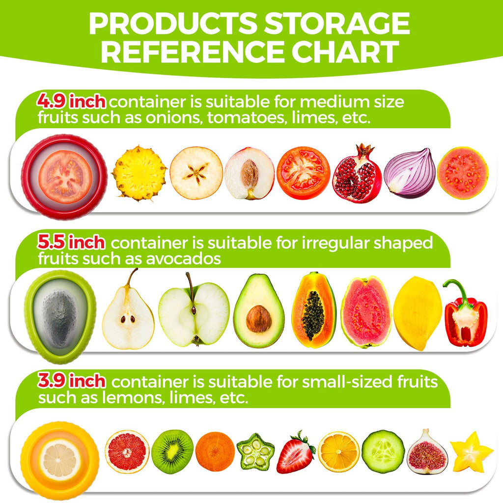 Silicone Fruit Storage Containers Set (4PCS)
