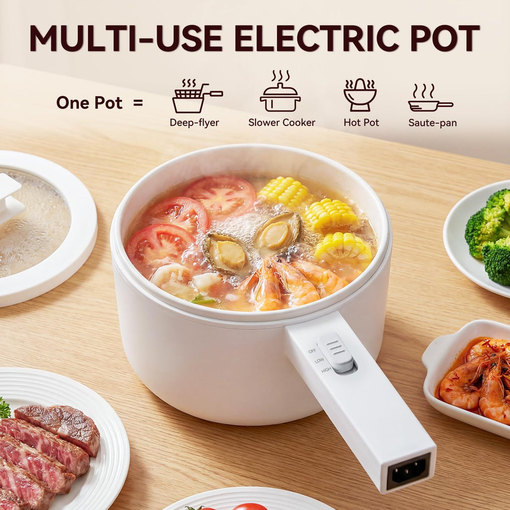 Ceramic Glaze Non-stick Portable Pot. 1.5L Mini Hot Pot