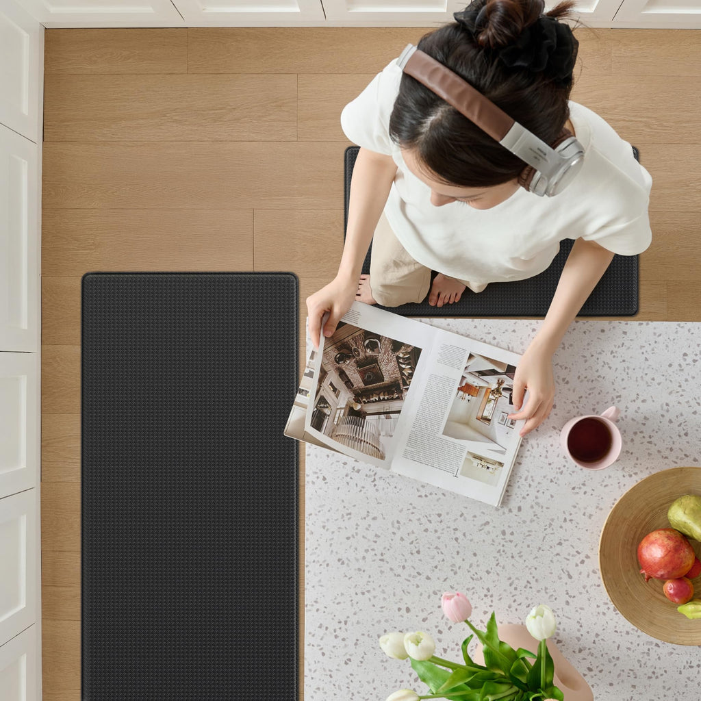 Kitchen Mats for Floor 2 Piece. Anti Fatigue Mats for Kitchen Floor