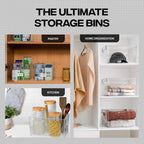 Clear Plastic Storage Bins for Pantry Organization (4 PCS)