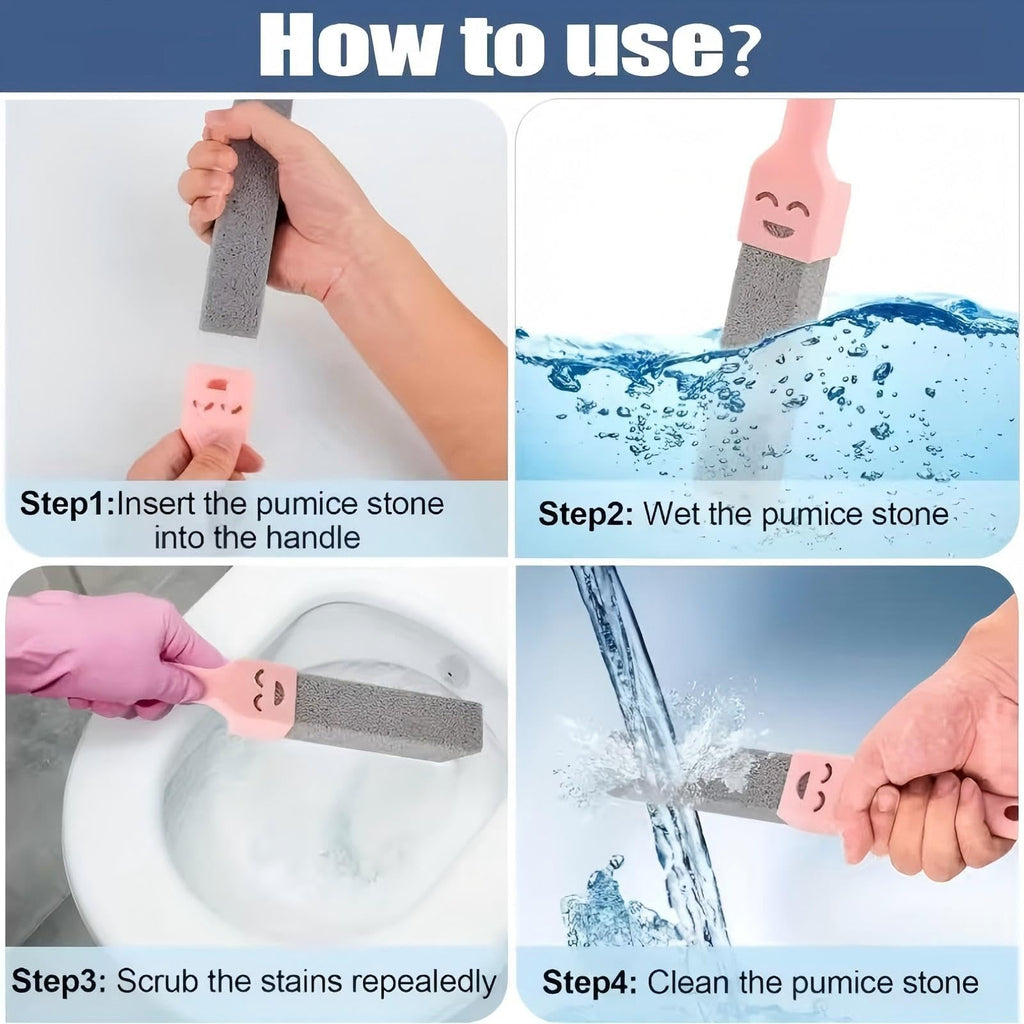 Pumice Stone Toilet Cleaner with Handle (6PCS)