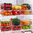 Stackable Refrigerator Organizer Bins (6PCS)