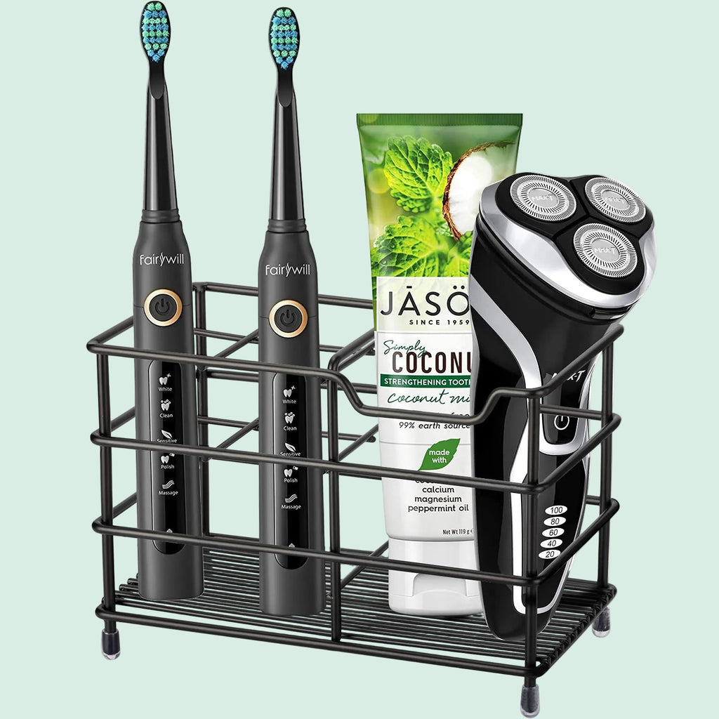 Stainless Steel Toothbrush & Toothpaste Holder