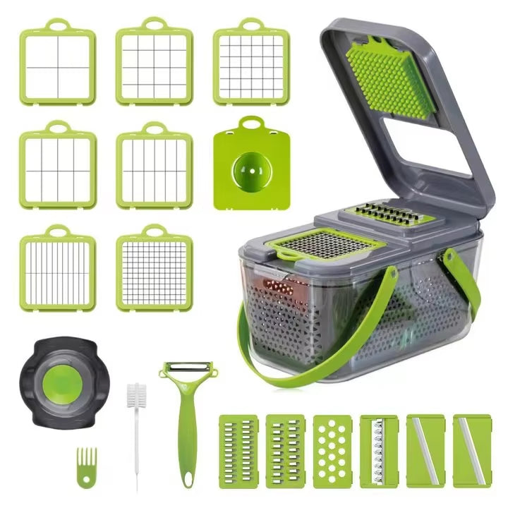 Multifunctional 22-in-1 Vegetable Chopper Adjustable Slicer Cutter