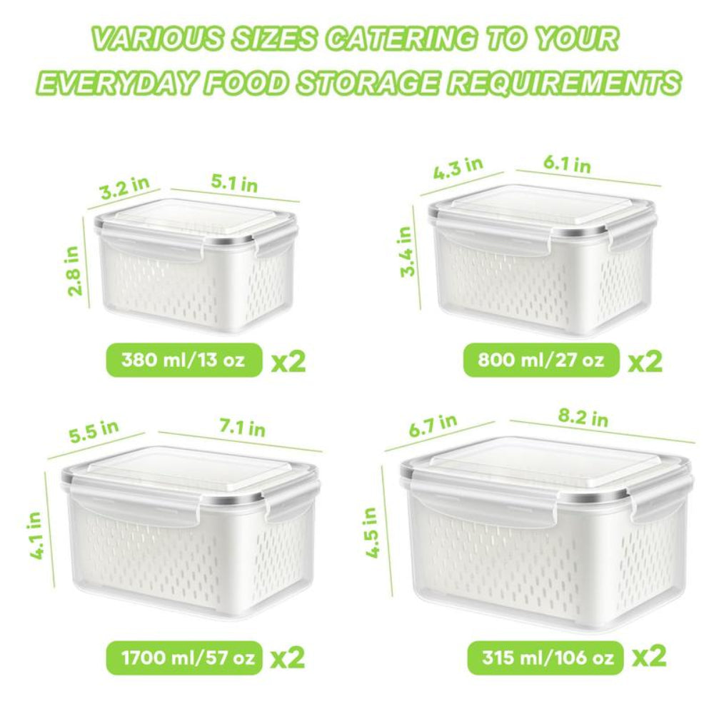 Fruit Storage Containers for Fridge (8PCS)