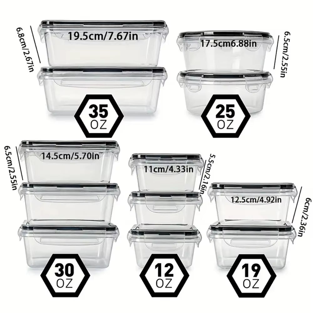 BPA-Free Food Storage Containers Set (12PCS)