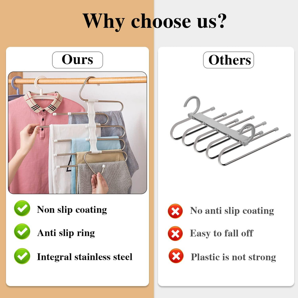 Multi-Functional Pants Rack. Clothes Pants Hangers